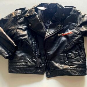 Toddler Boys Infant Faux Leather Biker Jacket